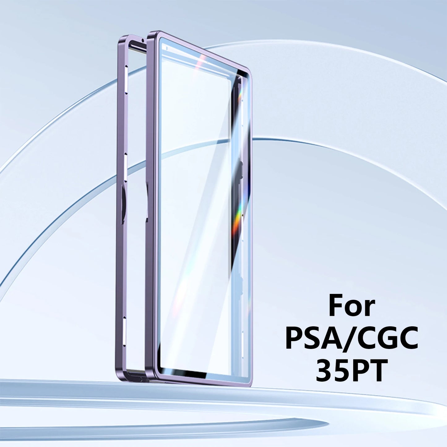 Aluminum Alloy Graded Cards Protector Case for PSA/CGC Slab, UV & Scratch Resistant Trading Card Magnetic Display Holder Box