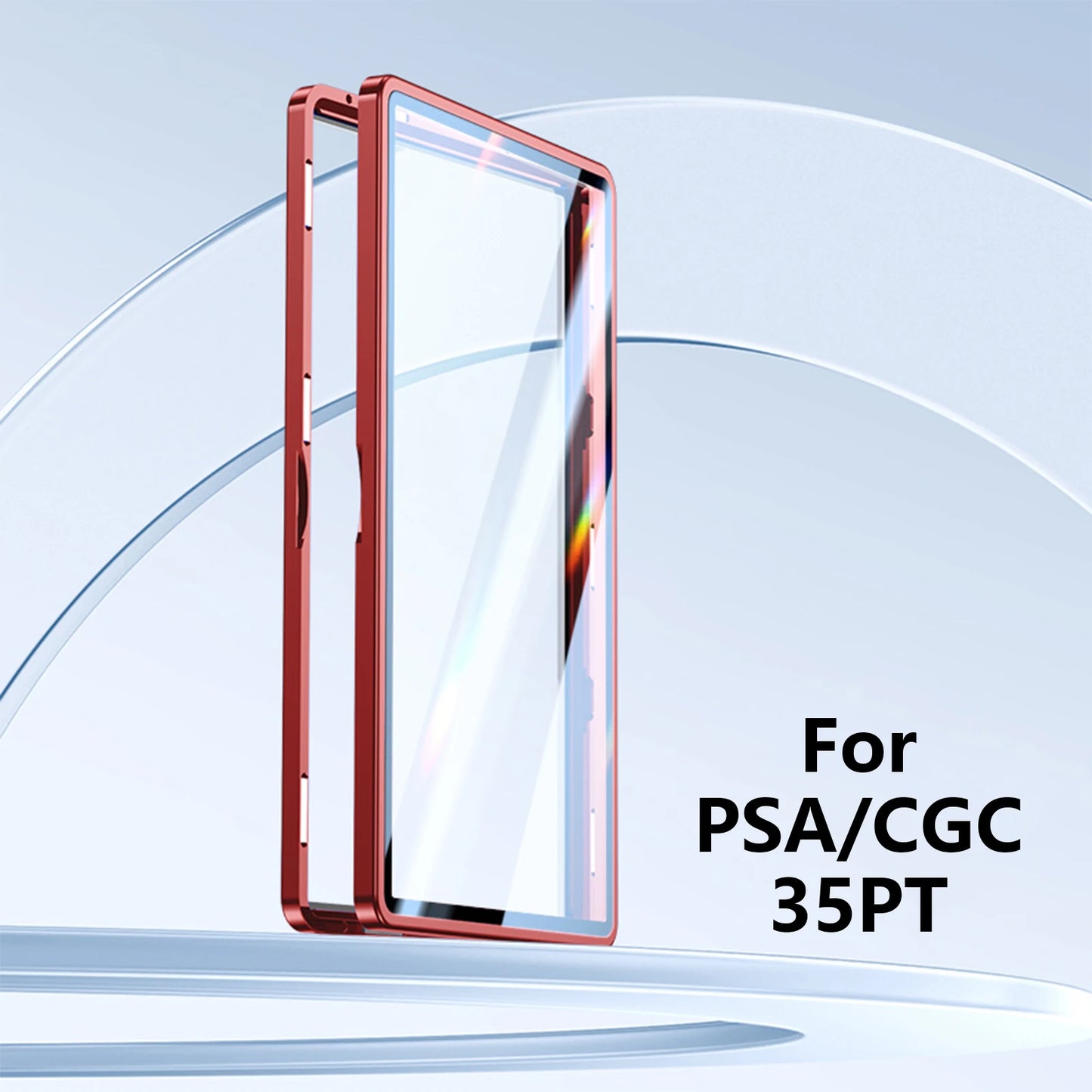 Aluminum Alloy Graded Cards Protector Case for PSA/CGC Slab, UV & Scratch Resistant Trading Card Magnetic Display Holder Box