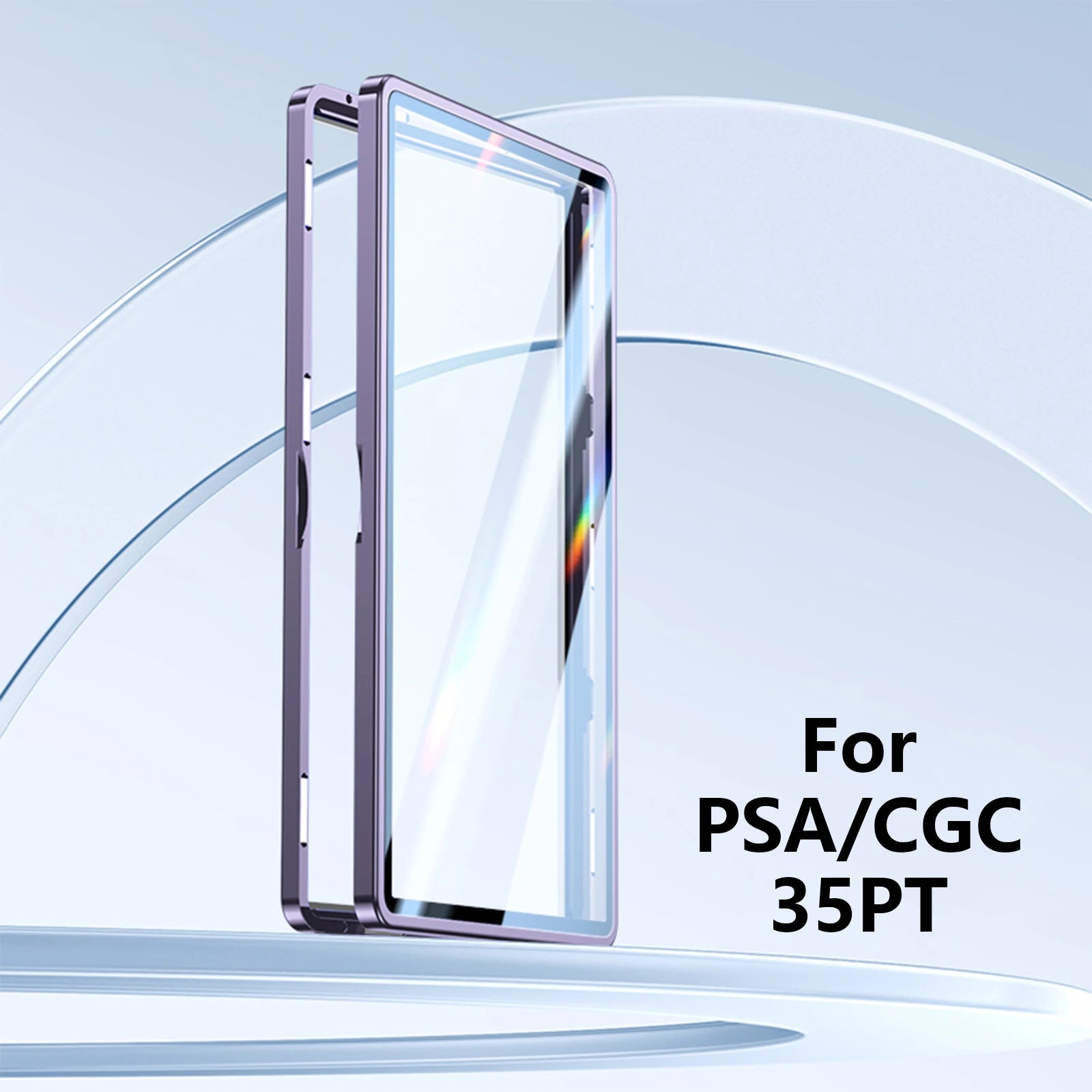 Aluminum Alloy Graded Cards Protector Case for PSA/CGC Slab, UV & Scratch Resistant Trading Card Magnetic Display Holder Box